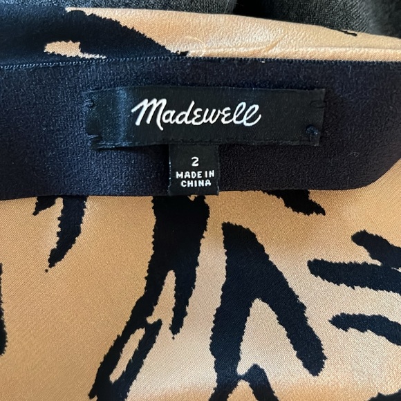 Madewell 100% silk leopard print midi skirt size 2 - Picture 3 of 4